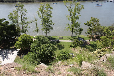 Kangaroo Point-i mászófal teteje...